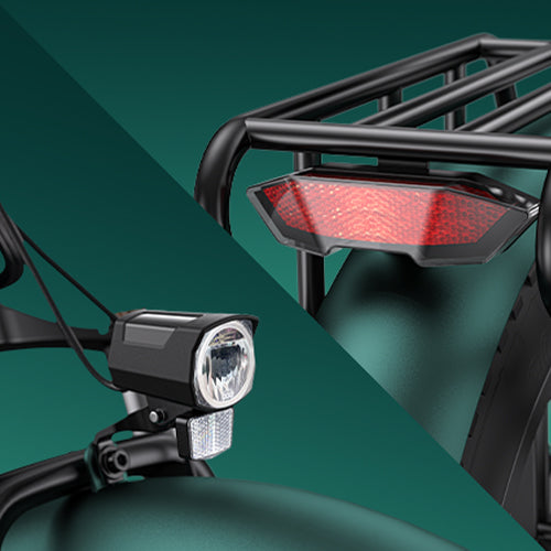 Nahaufnahme von LED-Scheinwerfer und Rücklicht